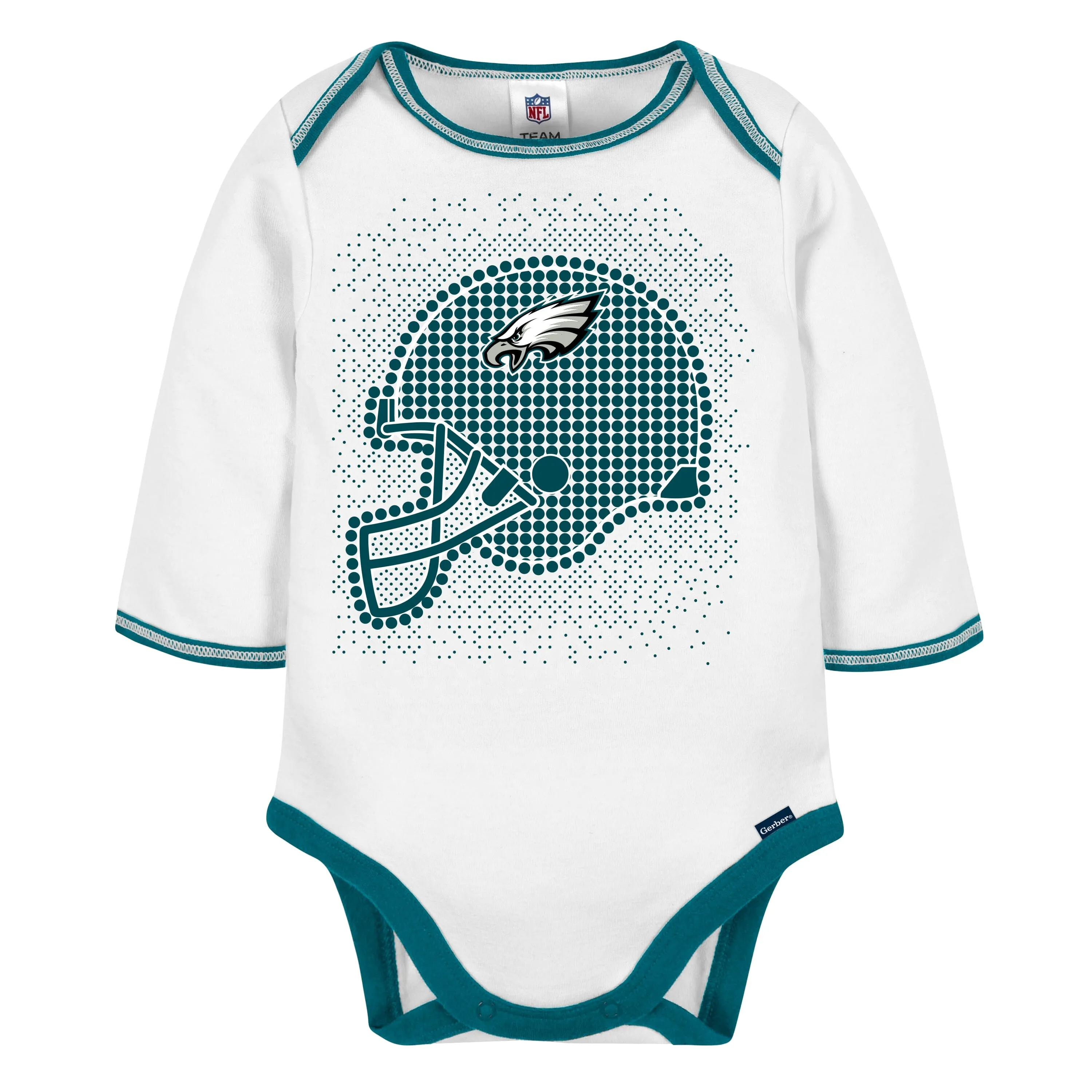 3-Piece Baby Boys Philadelphia Eagles Bodysuit, Footed Pant, and Cap Set