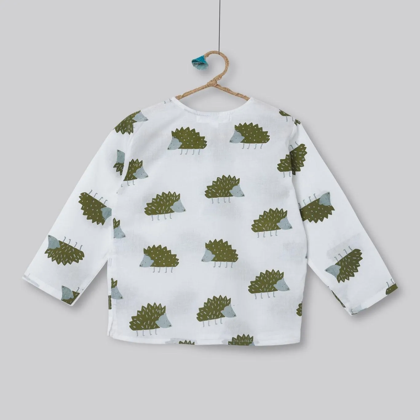 A Prickle of Hedgehogs' - Unisex Kurta Pyjama Set for Kids