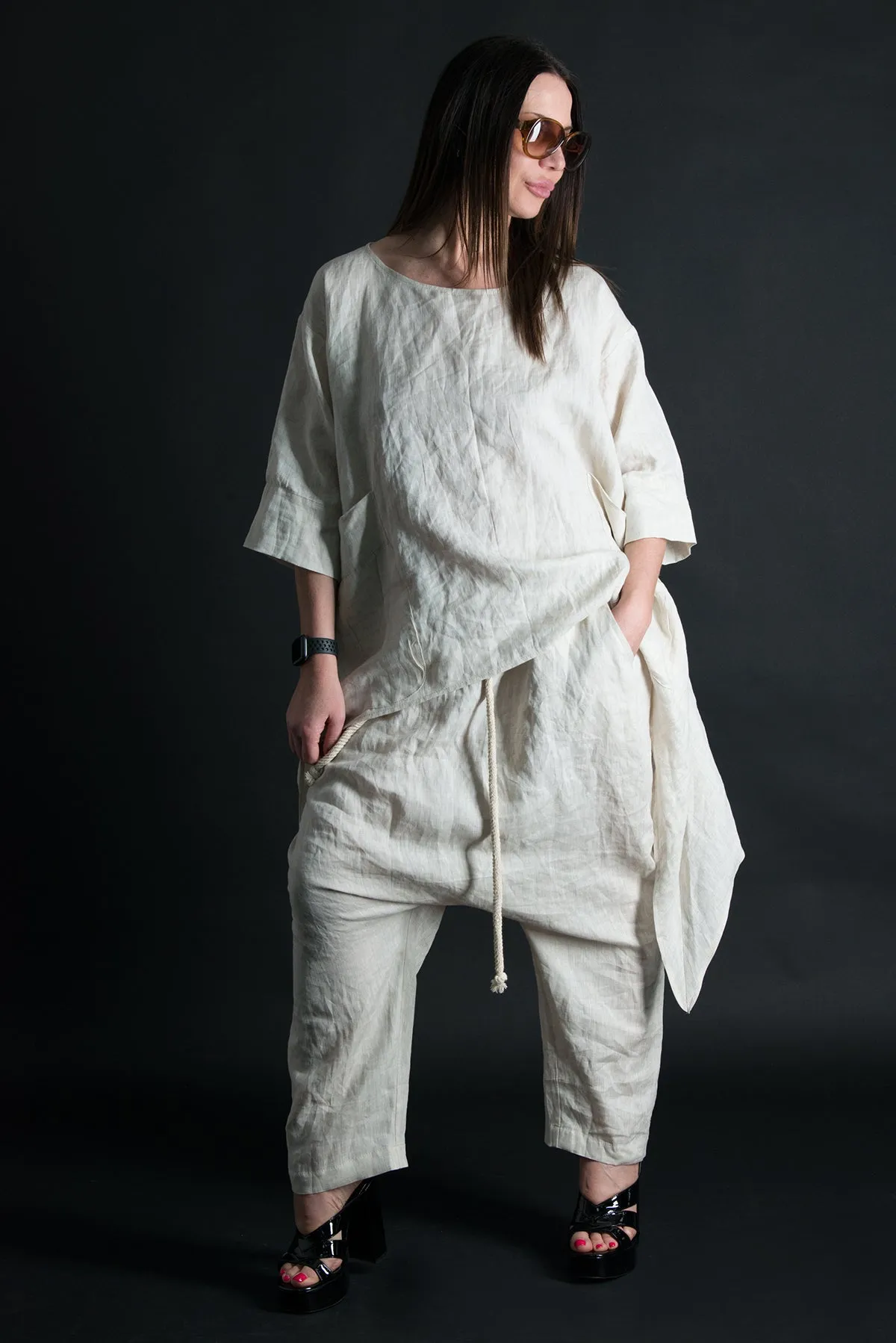 ALEXA Linen Harem Loose Pants