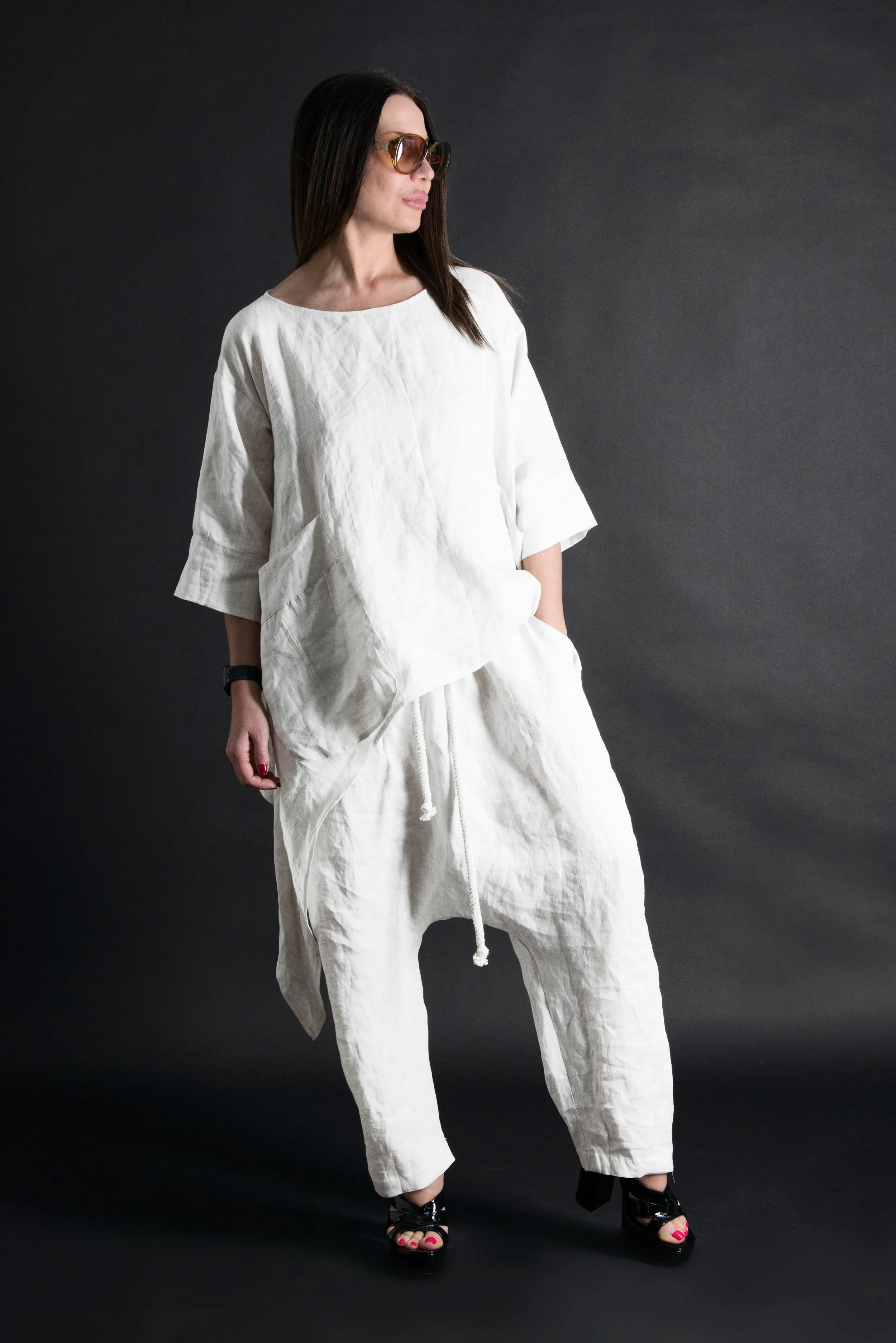 ALEXA Linen Harem Loose Pants