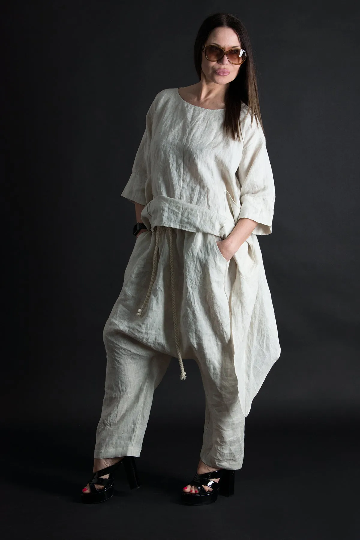 ALEXA Linen Harem Loose Pants