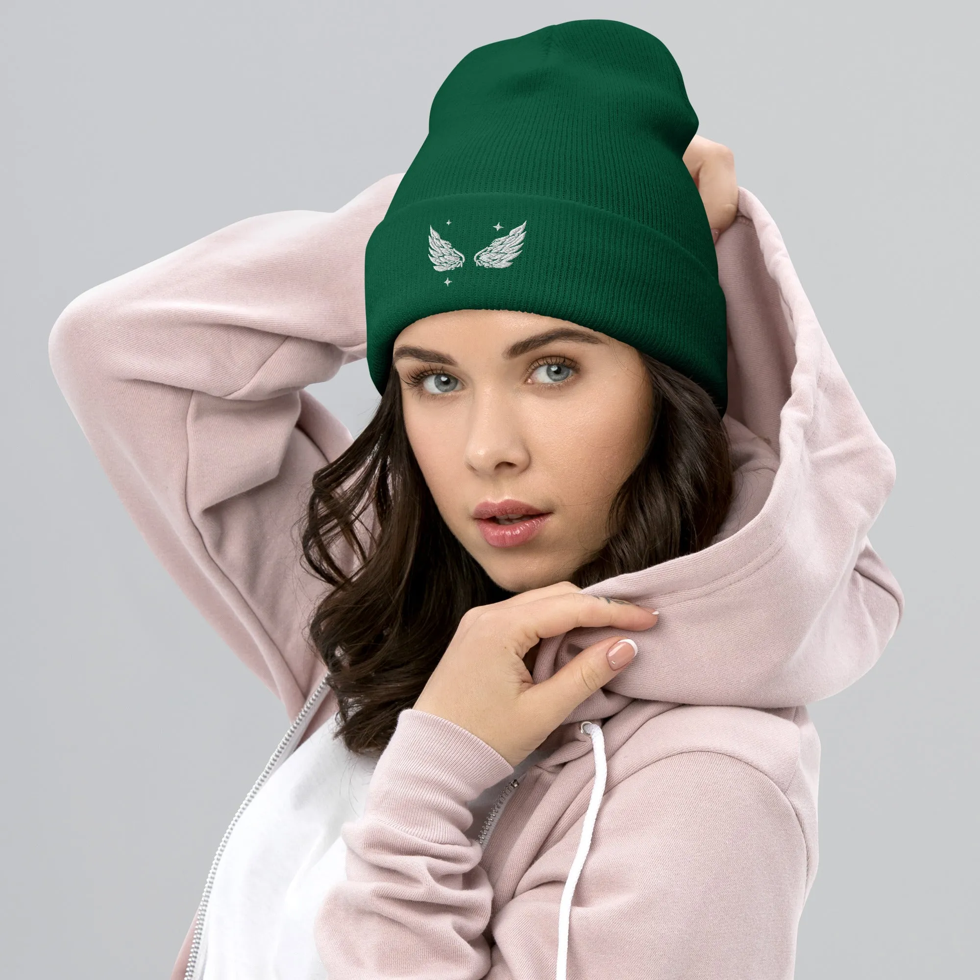 Angel Wings Design Beanie Stylish and Cozy Headwear, lioness-love