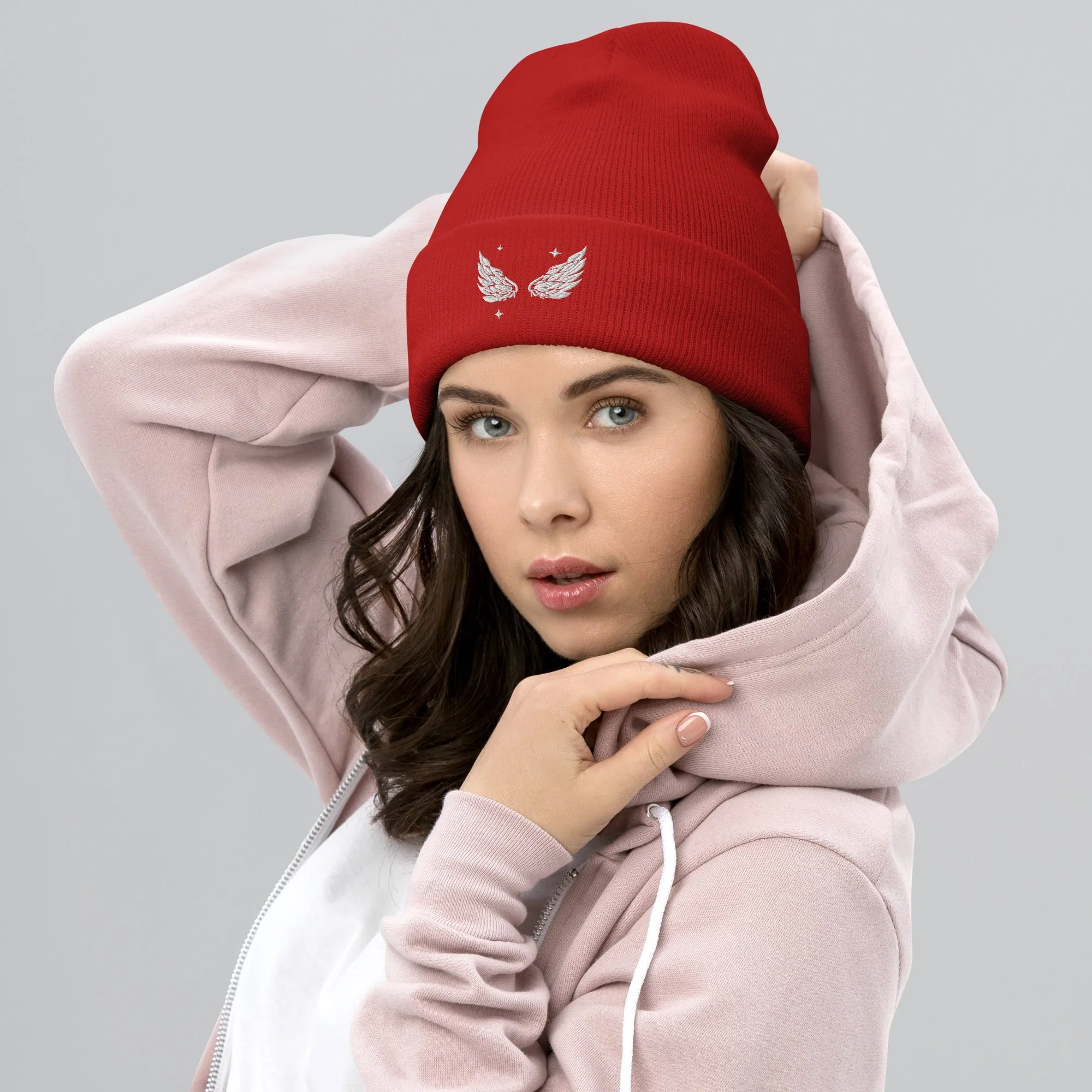 Angel Wings Design Beanie Stylish and Cozy Headwear, lioness-love