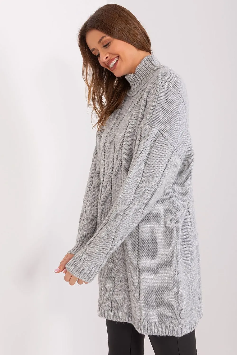 Badu Turtleneck Knit Sweater Dress