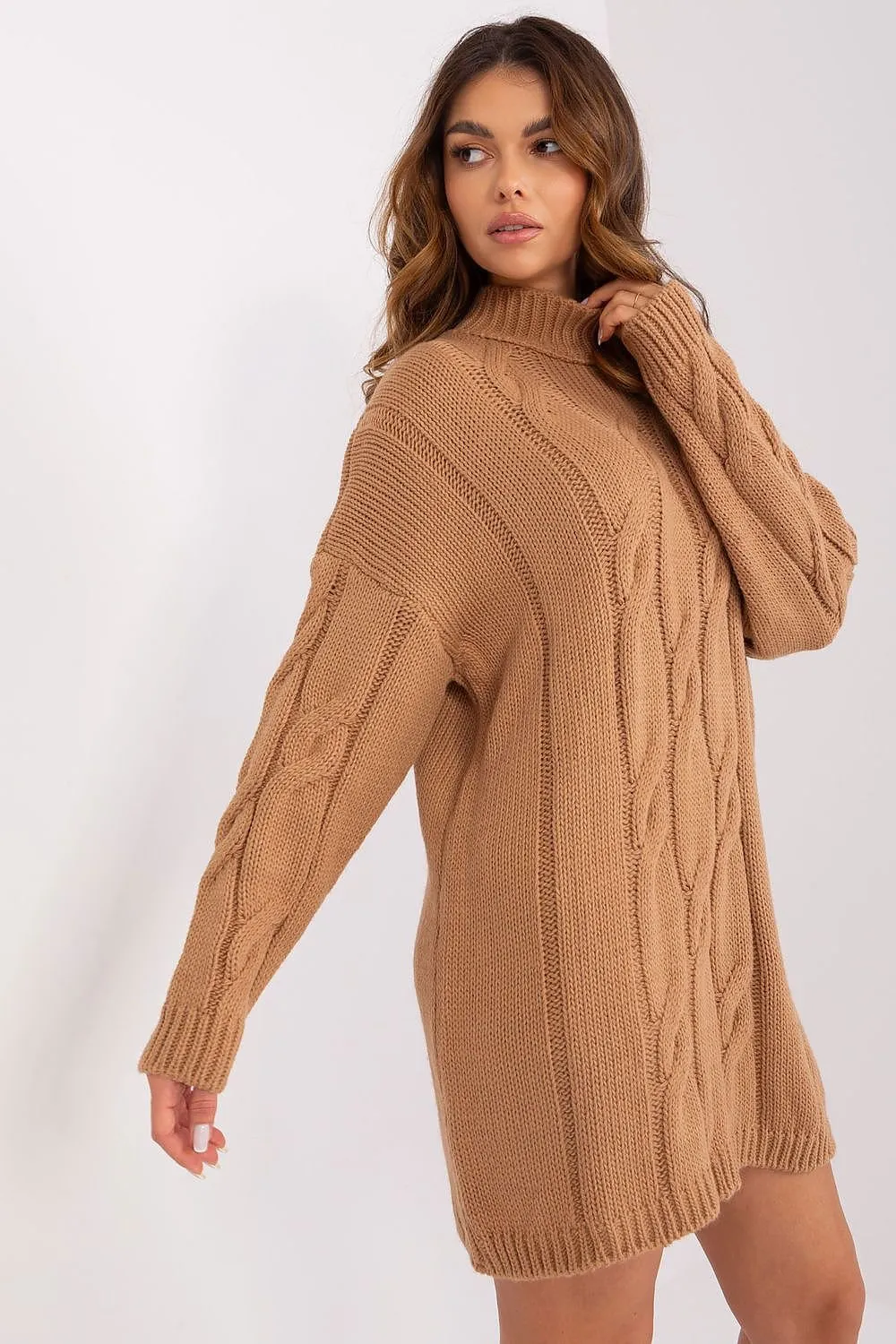 Badu Turtleneck Knit Sweater Dress