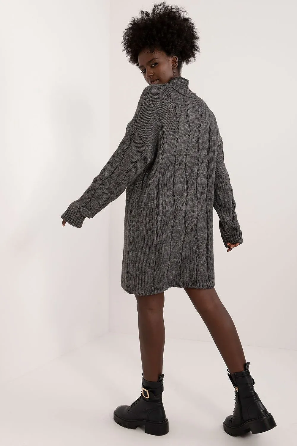 Badu Turtleneck Knit Sweater Dress