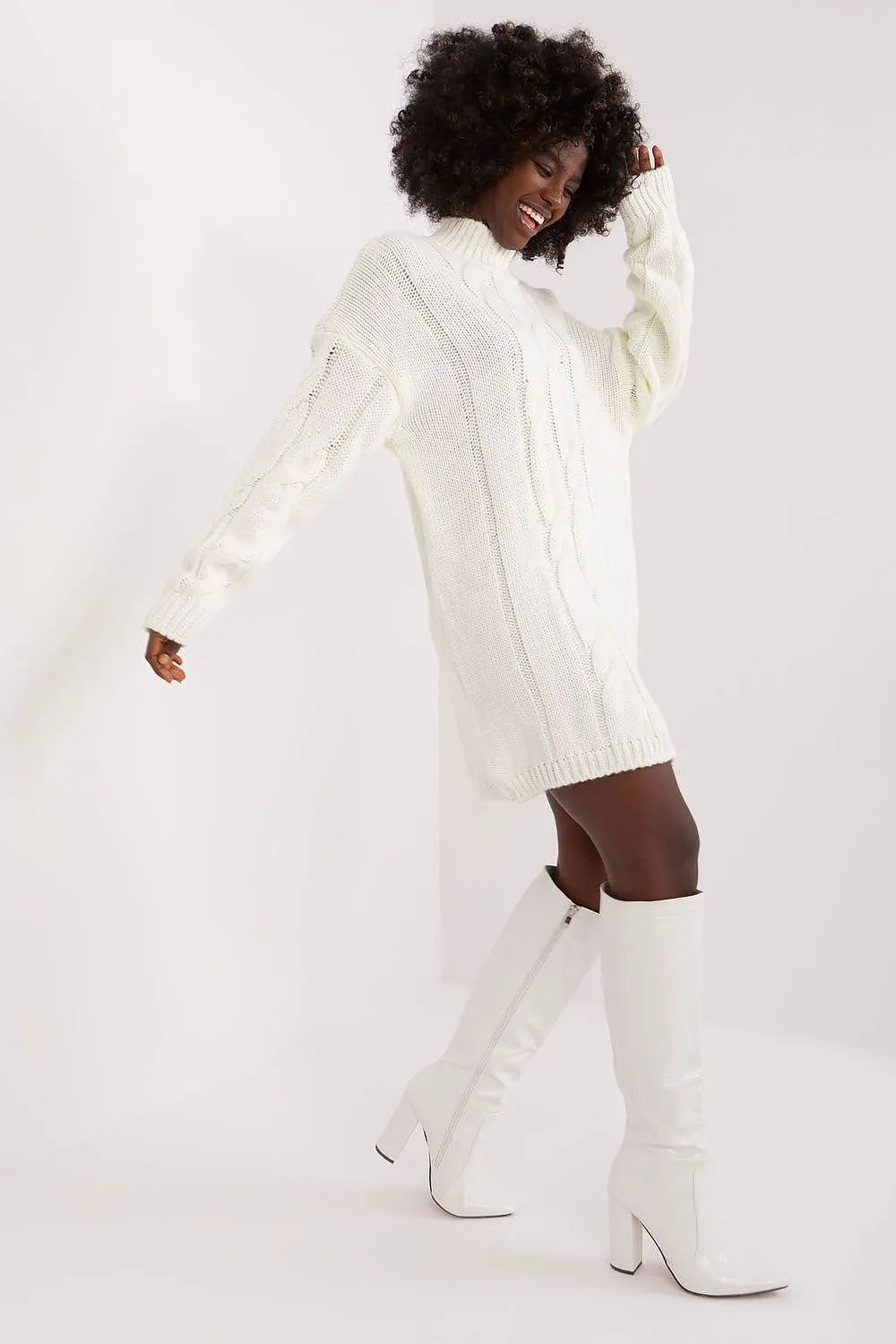 Badu Turtleneck Knit Sweater Dress