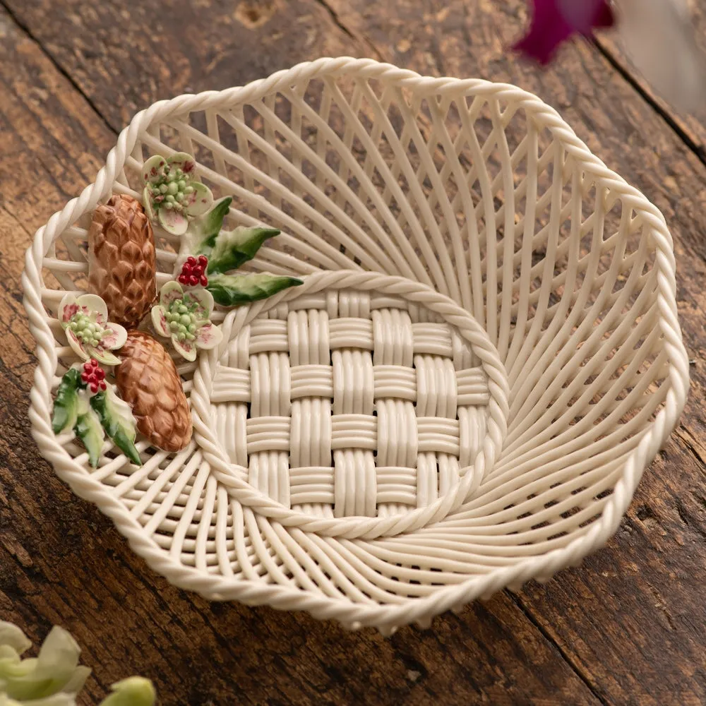 Belleek Classic Wild Irish Hedgerow Winter Basket