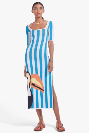 BERMUDA DRESS | CABANA STRIPE CAPRI