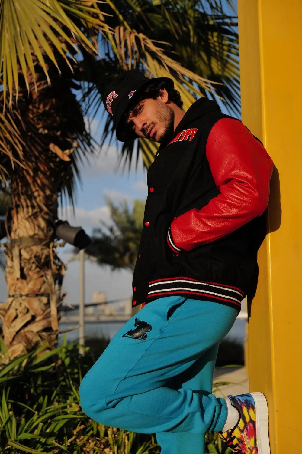 Bhype Society - Bhype Varsity Collection Jacket Black/red