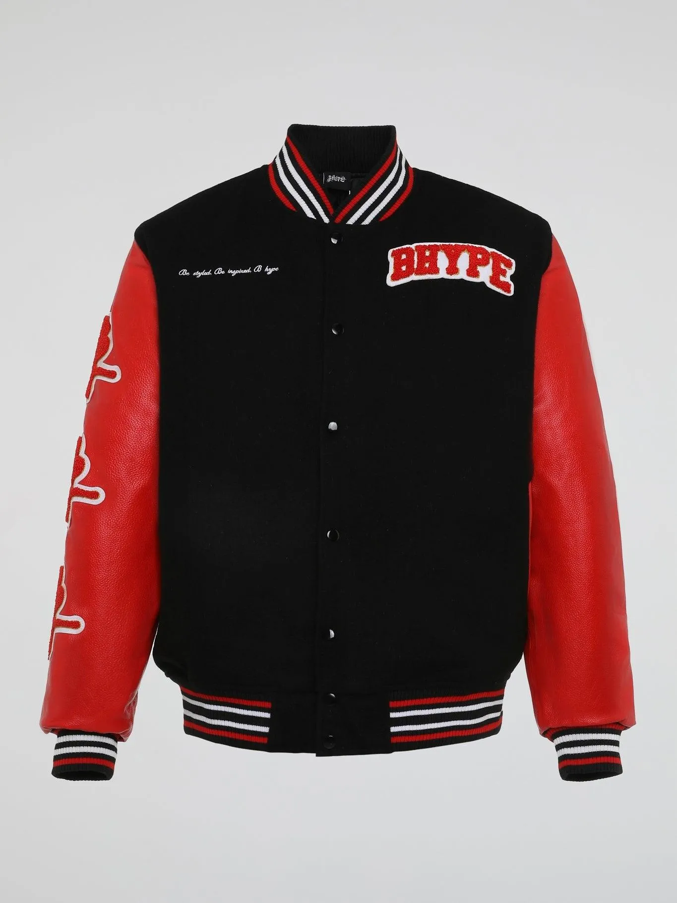 Bhype Society - Bhype Varsity Collection Jacket Black/red