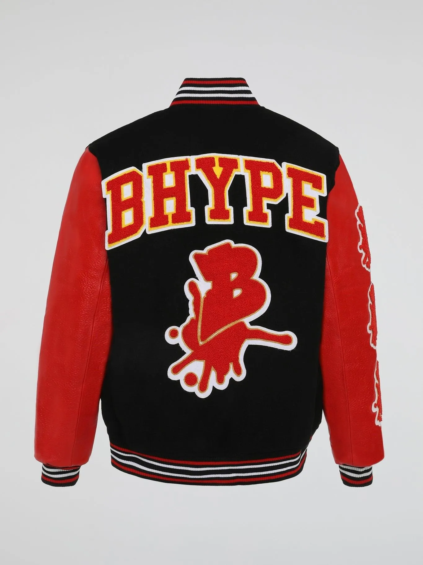 Bhype Society - Bhype Varsity Collection Jacket Black/red