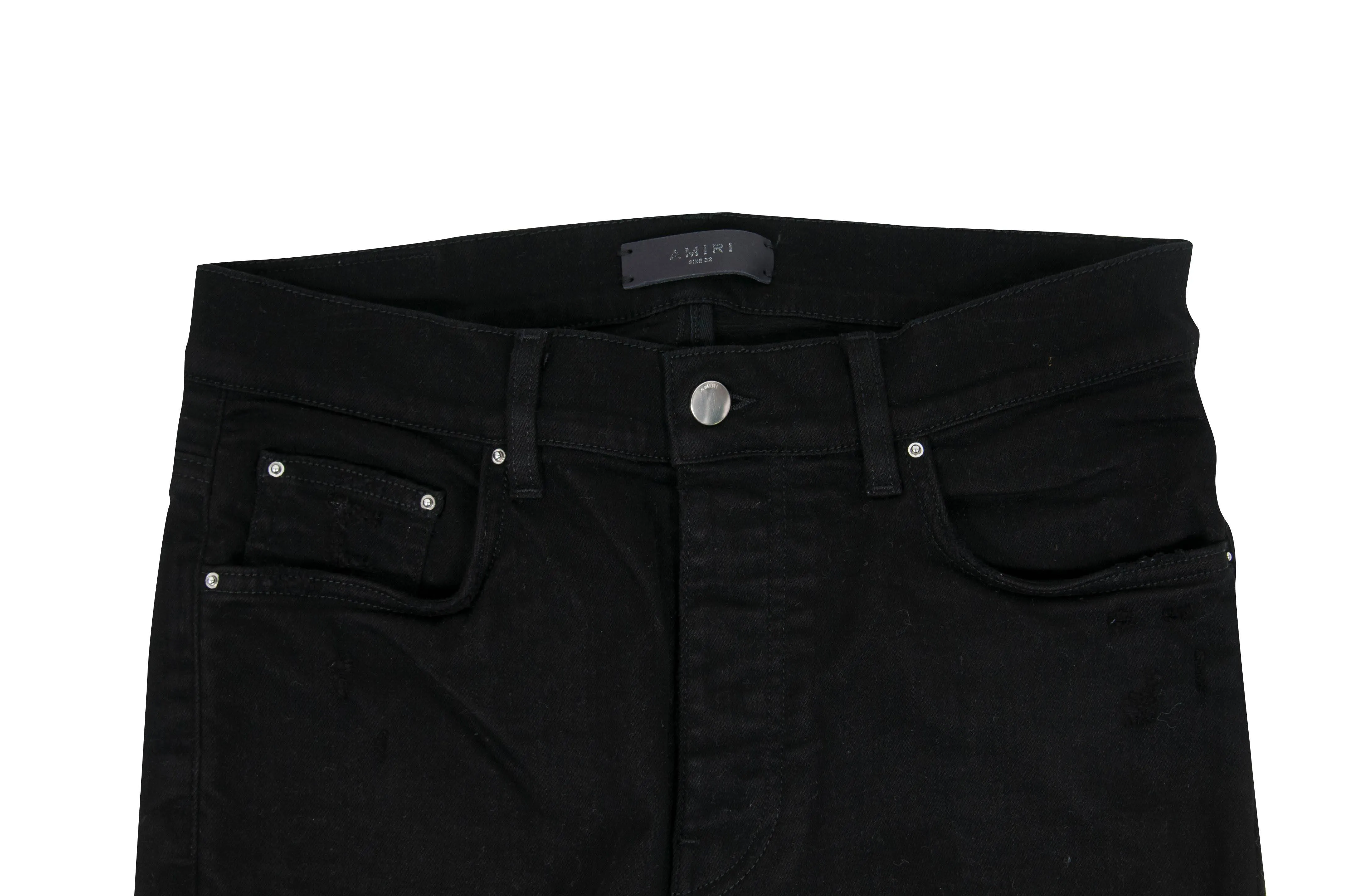 Black Distressed Thrasher Plus Skinny Jeans