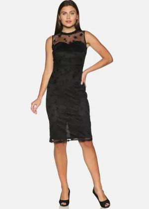 *Black Lace Sheath Dress