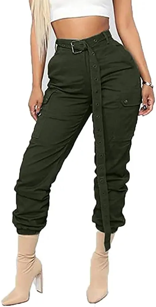 Camo Cargo Pants for Women with Pockets