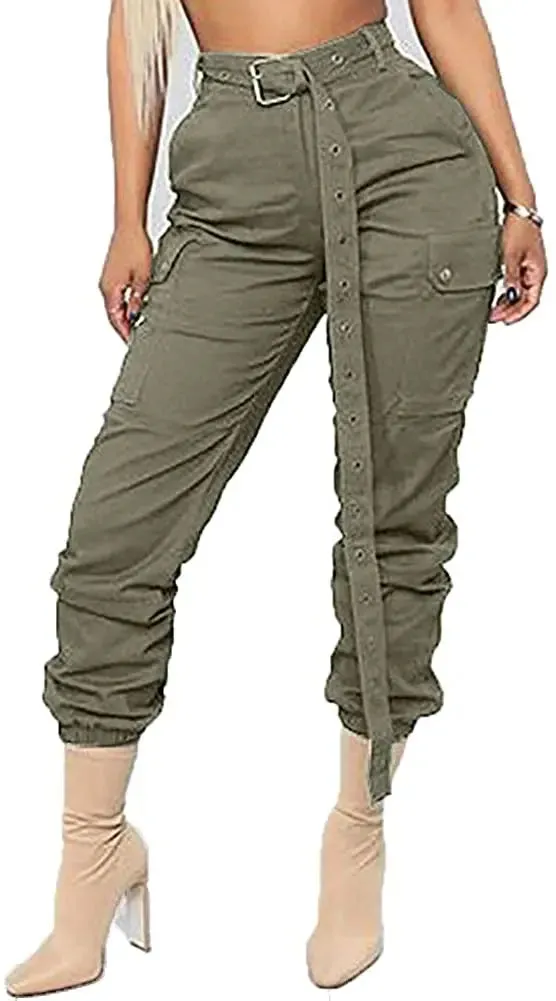 Camo Cargo Pants for Women with Pockets