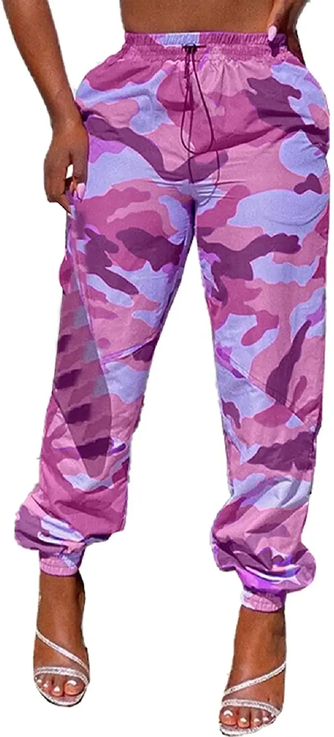 Camo Cargo Pants for Women with Pockets