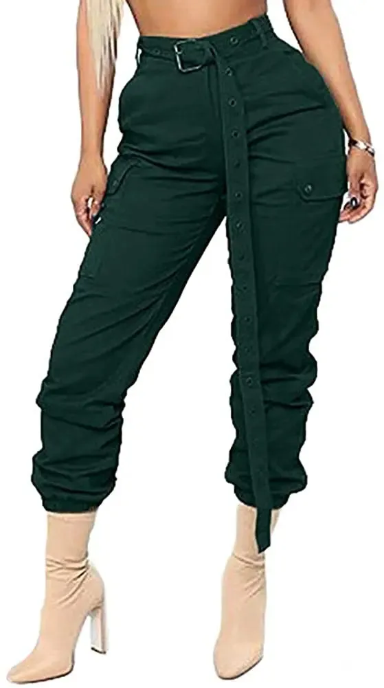 Camo Cargo Pants for Women with Pockets