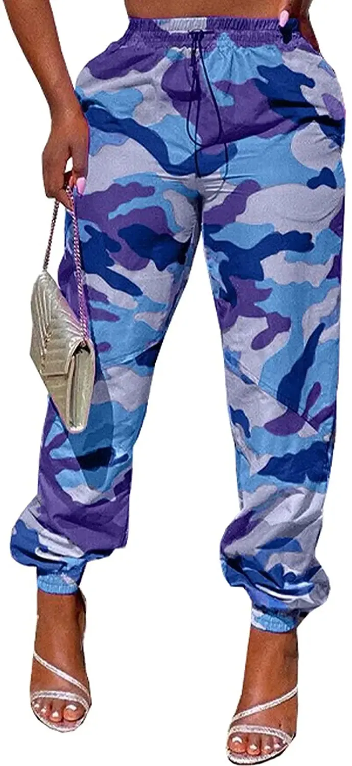 Camo Cargo Pants for Women with Pockets