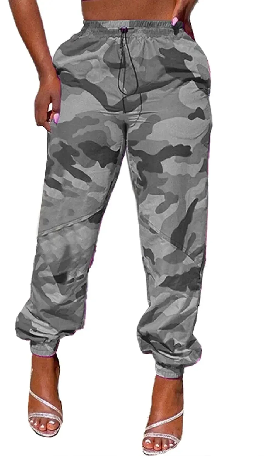 Camo Cargo Pants for Women with Pockets