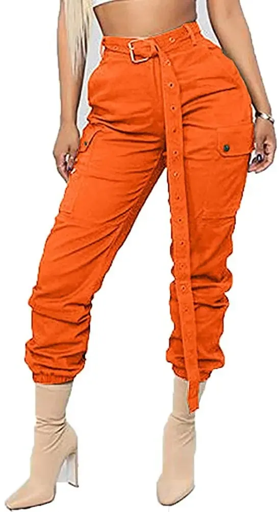 Camo Cargo Pants for Women with Pockets