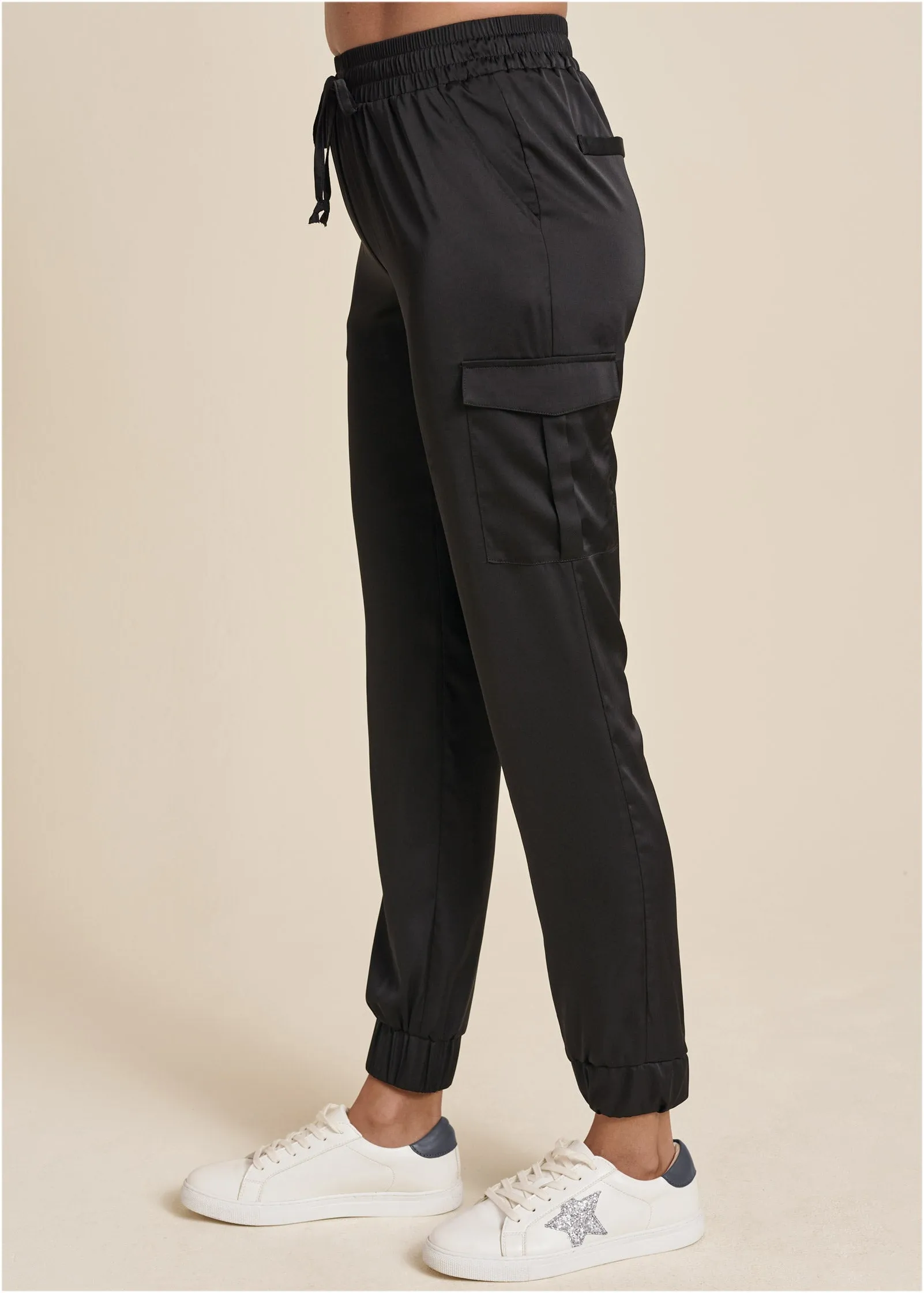 Cargo Jogger Pants  - Black