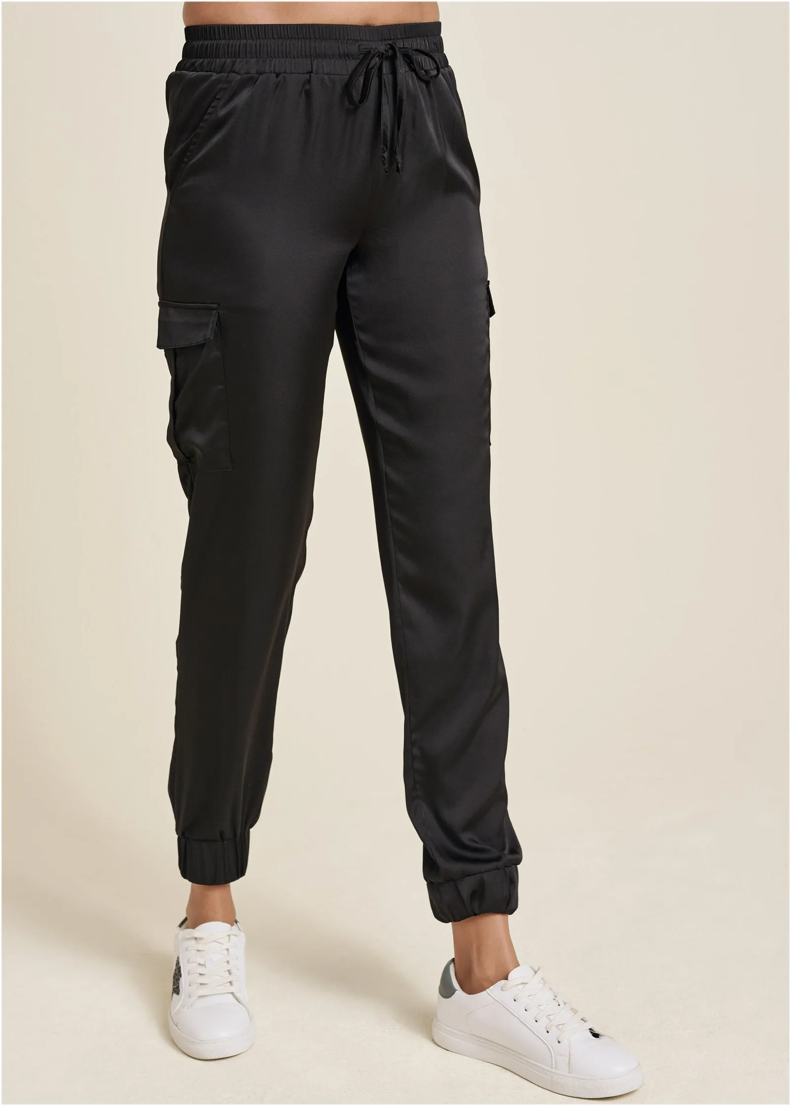 Cargo Jogger Pants  - Black