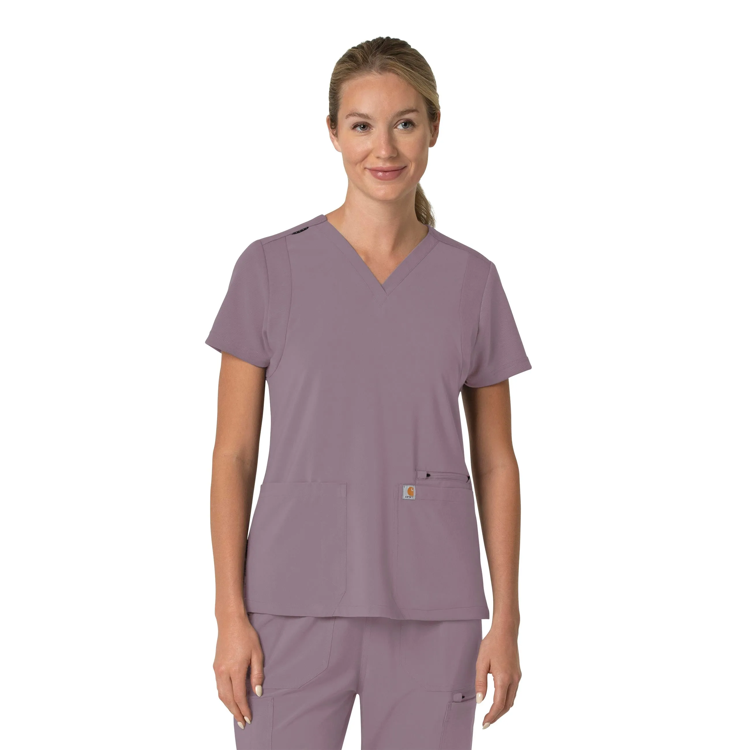 Carhartt Force Cross-Flex Women's Flex Panel V-Neck Scrub Top