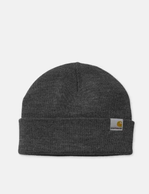 Carhartt-WIP Stratus Low Beanie Hat - Dark Grey Heather