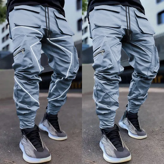 Casual Hip-Hop Cotton Drawstring Closure Cargo Pants