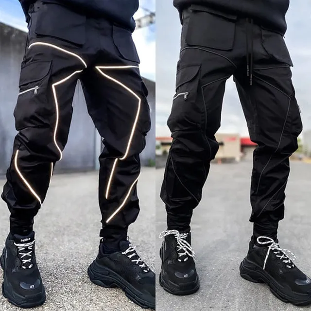 Casual Hip-Hop Cotton Drawstring Closure Cargo Pants