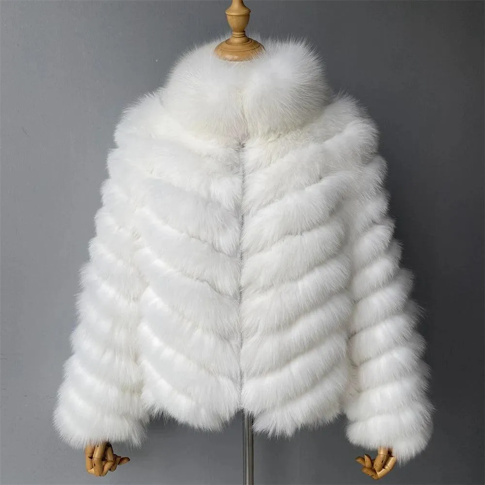 Chic Reversible Fox Fur Coat - Your Must-Have Winter Fashion Statement