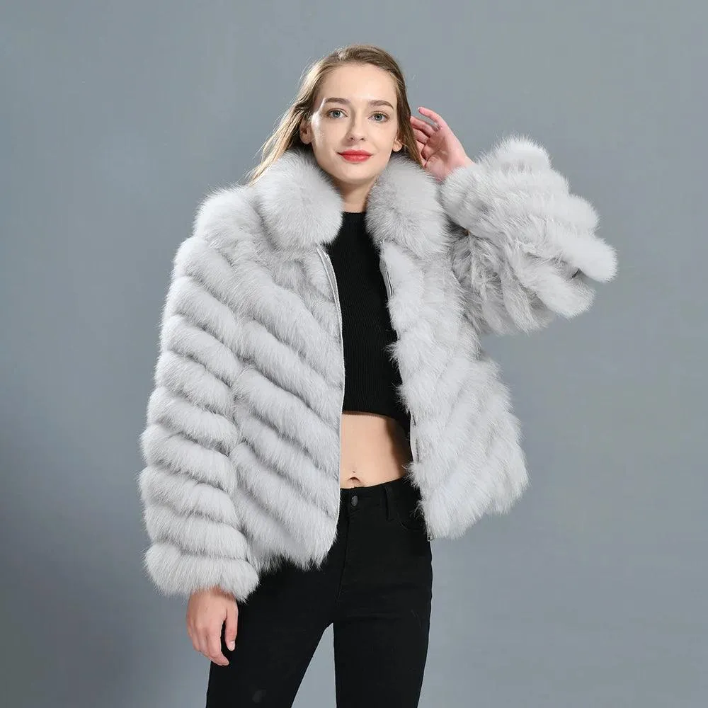 Chic Reversible Fox Fur Coat - Your Must-Have Winter Fashion Statement