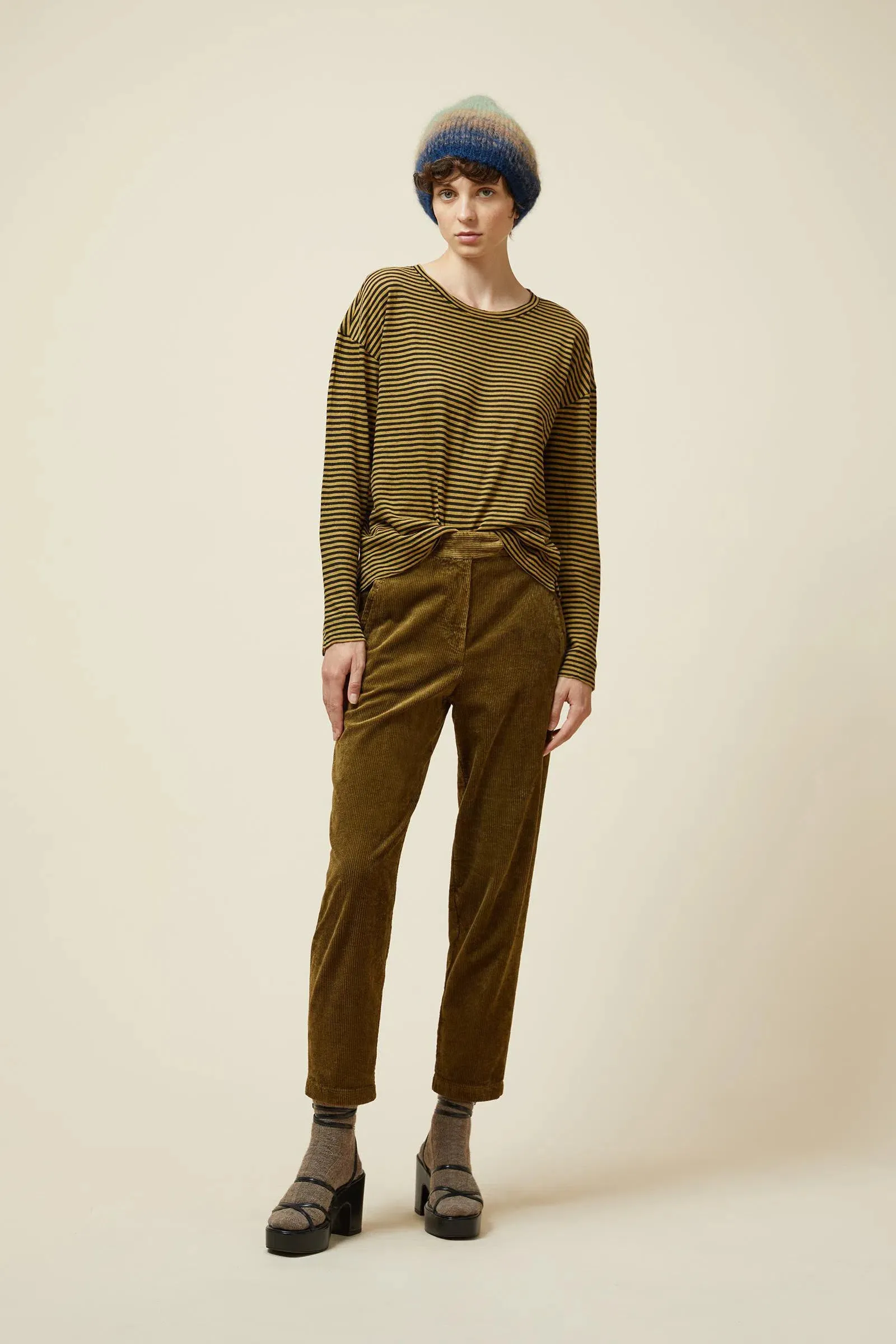 Corduroy Trousers  | Khaki