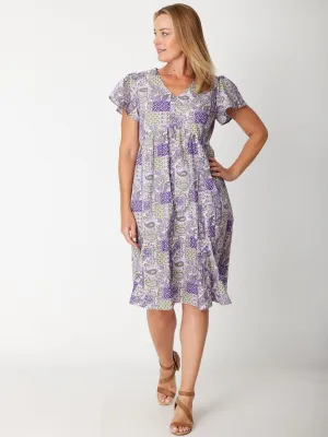 Cotton Flounce Dress- 31483 Lilac