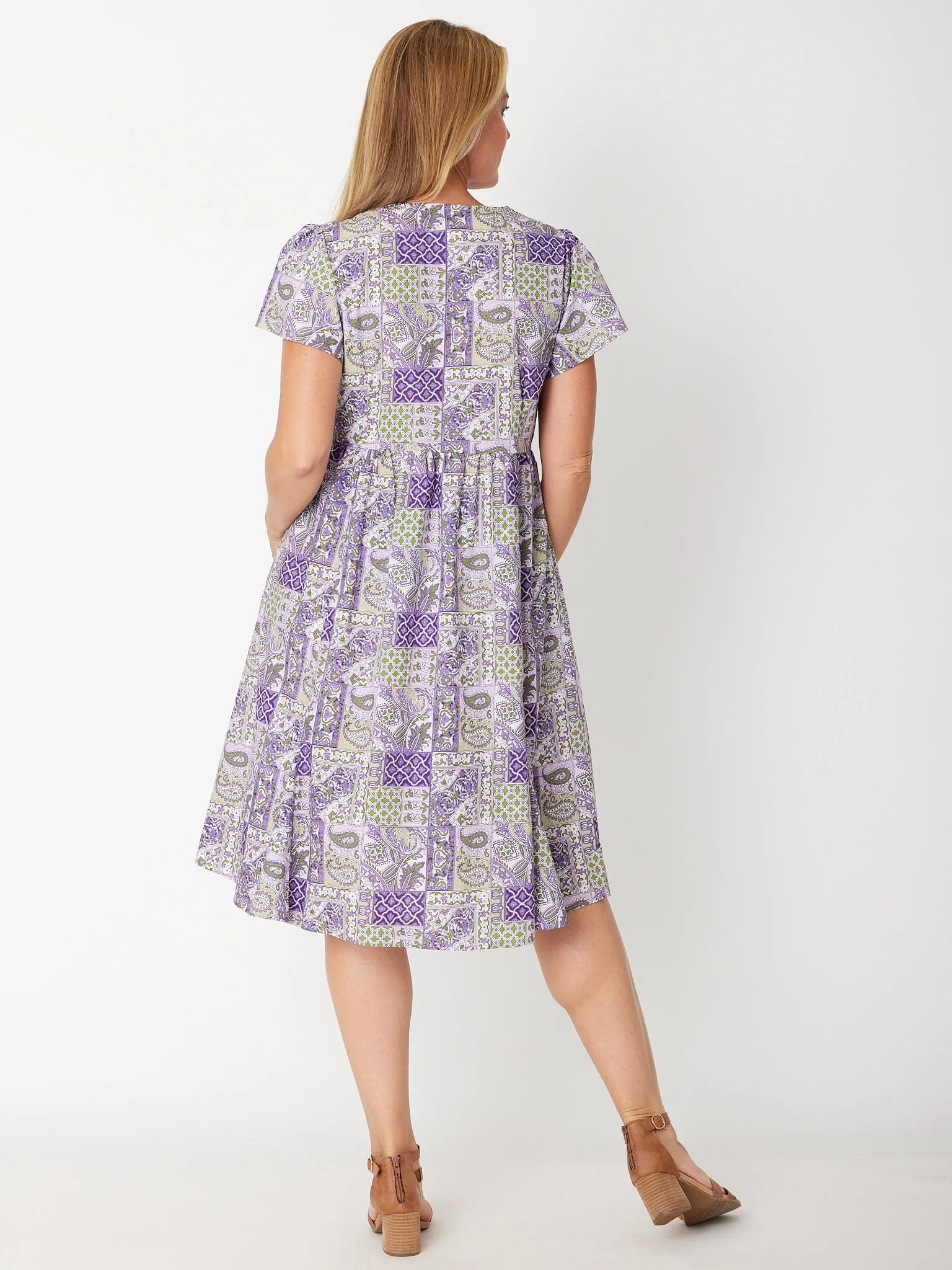 Cotton Flounce Dress- 31483 Lilac