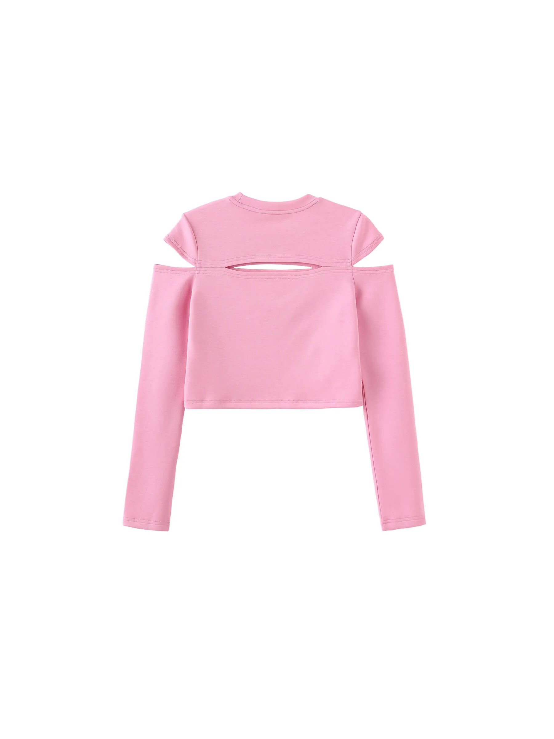 Cut Out Long Sleeve Crop Top