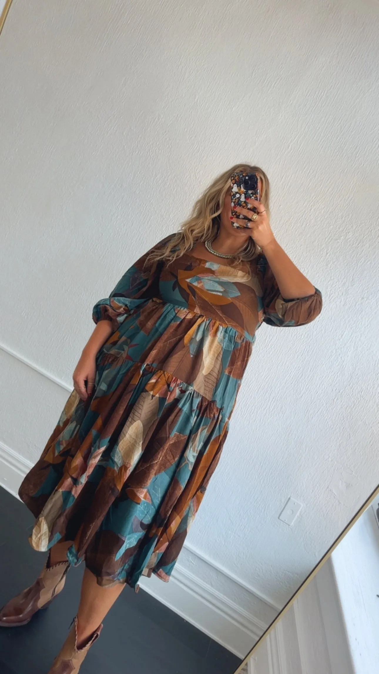 Dress To Impress Printed Maxi Dress, Teal