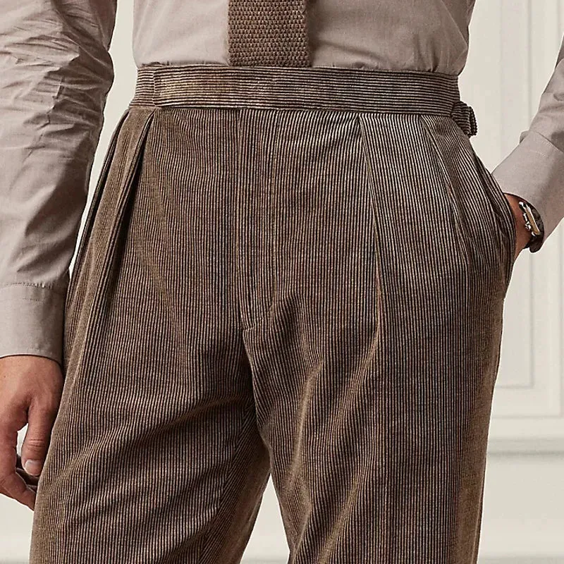 Elegant Cotton Corduroy Pants