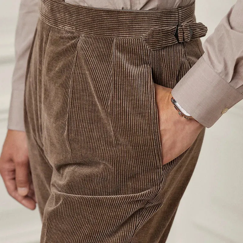 Elegant Cotton Corduroy Pants