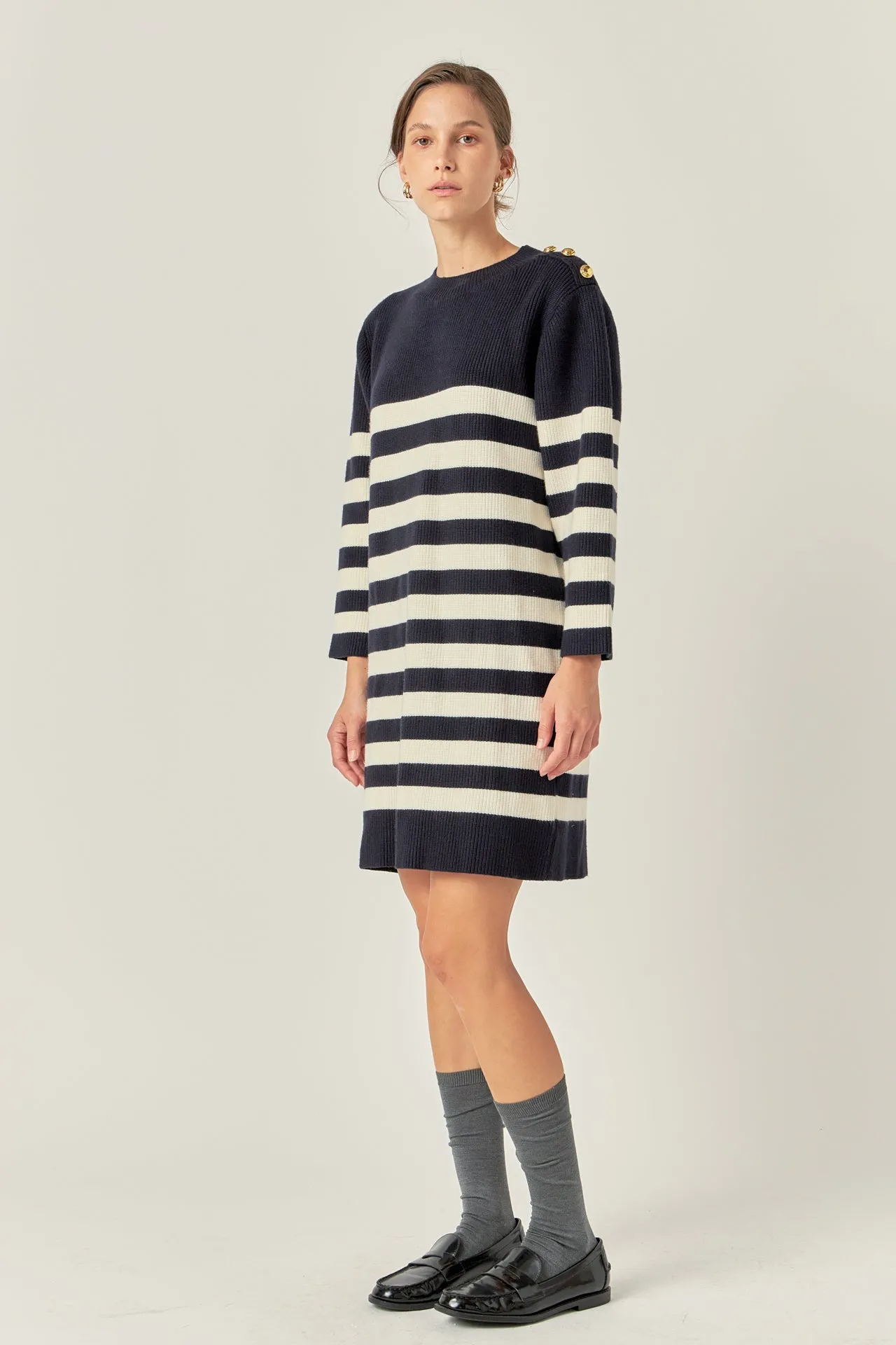 English Factory - Stripe Knit Dress