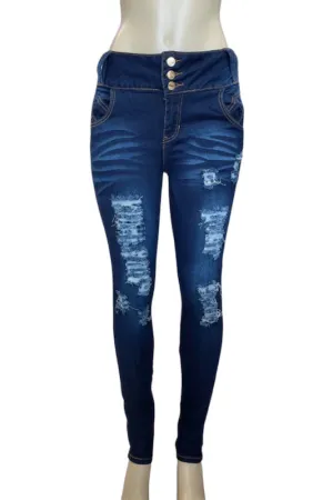 Faded Distressed Jeans