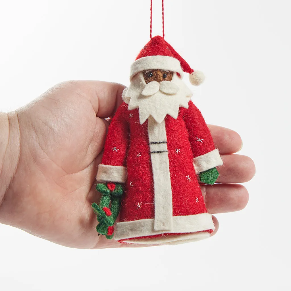 Father Christmas Ornament - Deep Brown