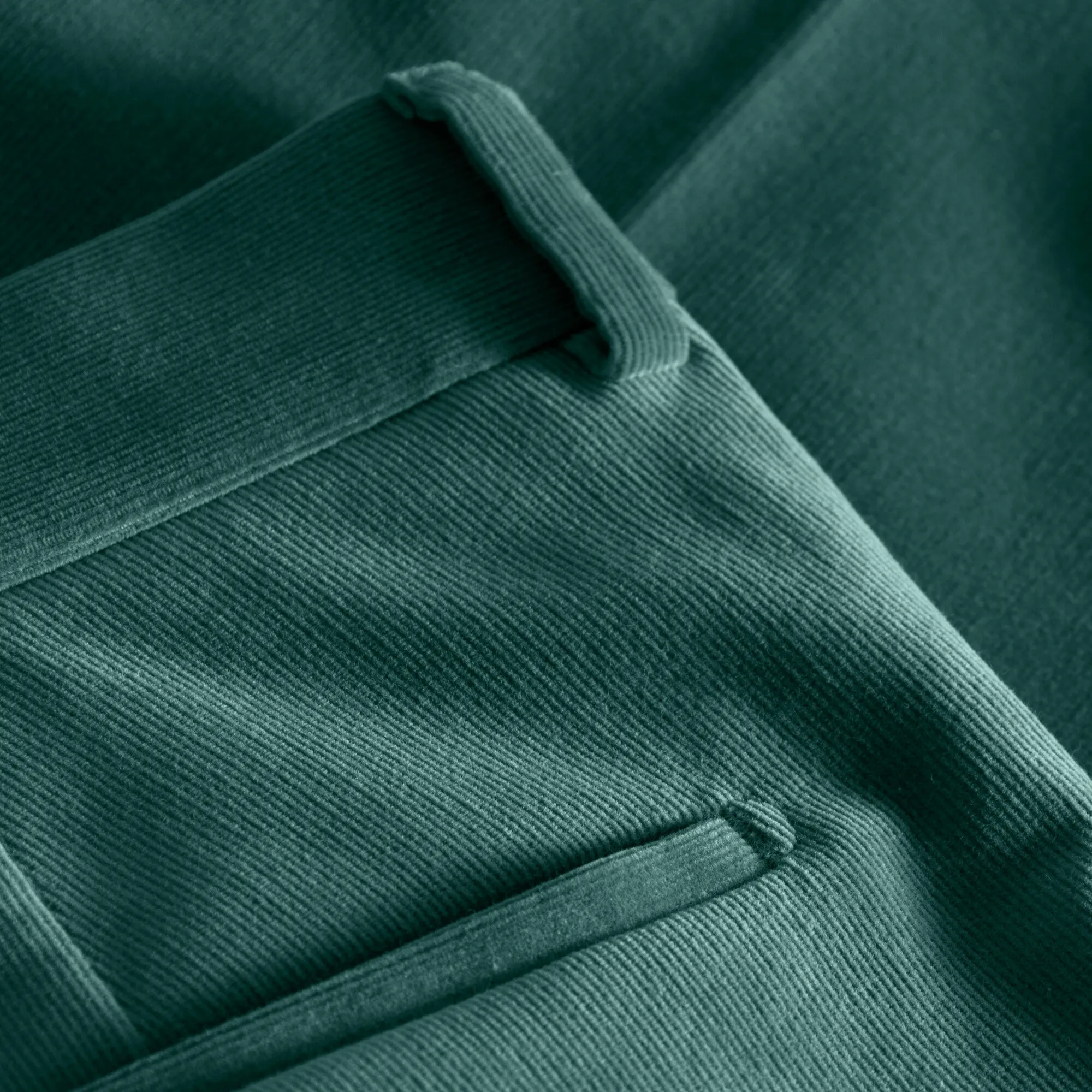 Fine Corduroy Dress Pants - Dark Green