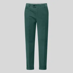 Fine Corduroy Dress Pants - Dark Green