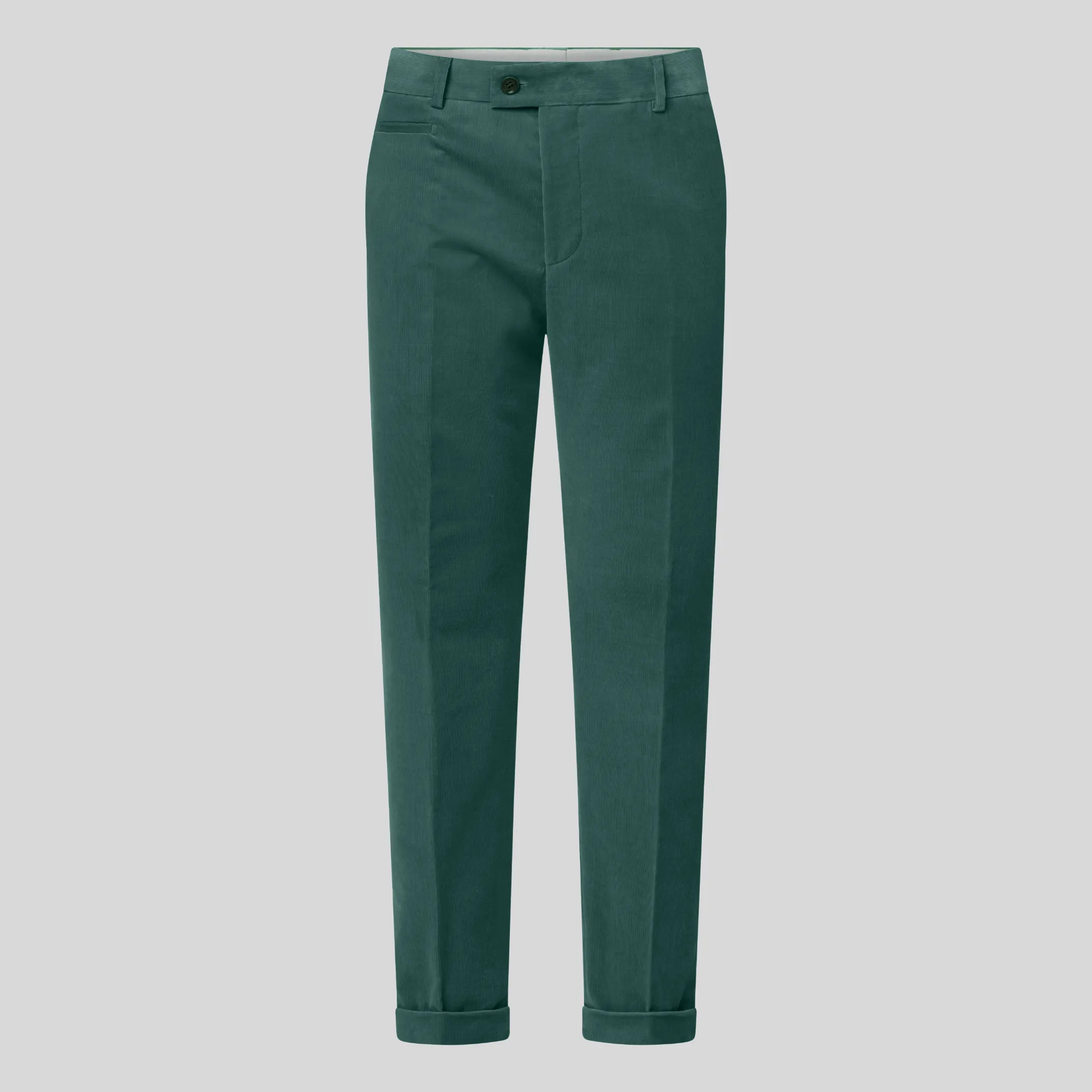 Fine Corduroy Dress Pants - Dark Green