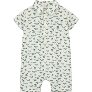 Finley Romper in White Whales