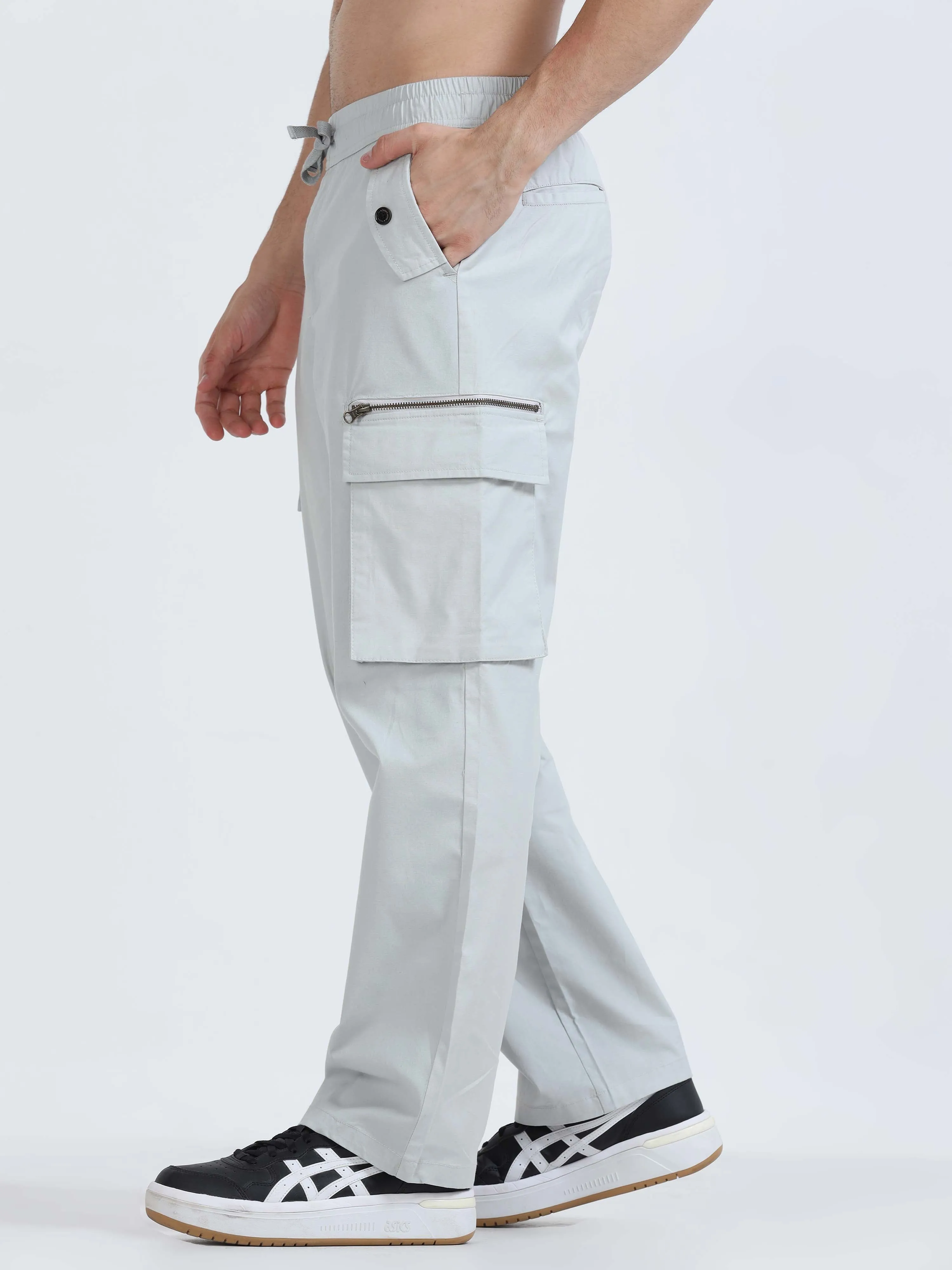 Flexi Waist Zip Powder Cargo Pant