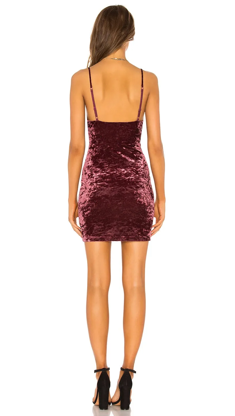 Free People Come Together Velvet Bodycon Dress