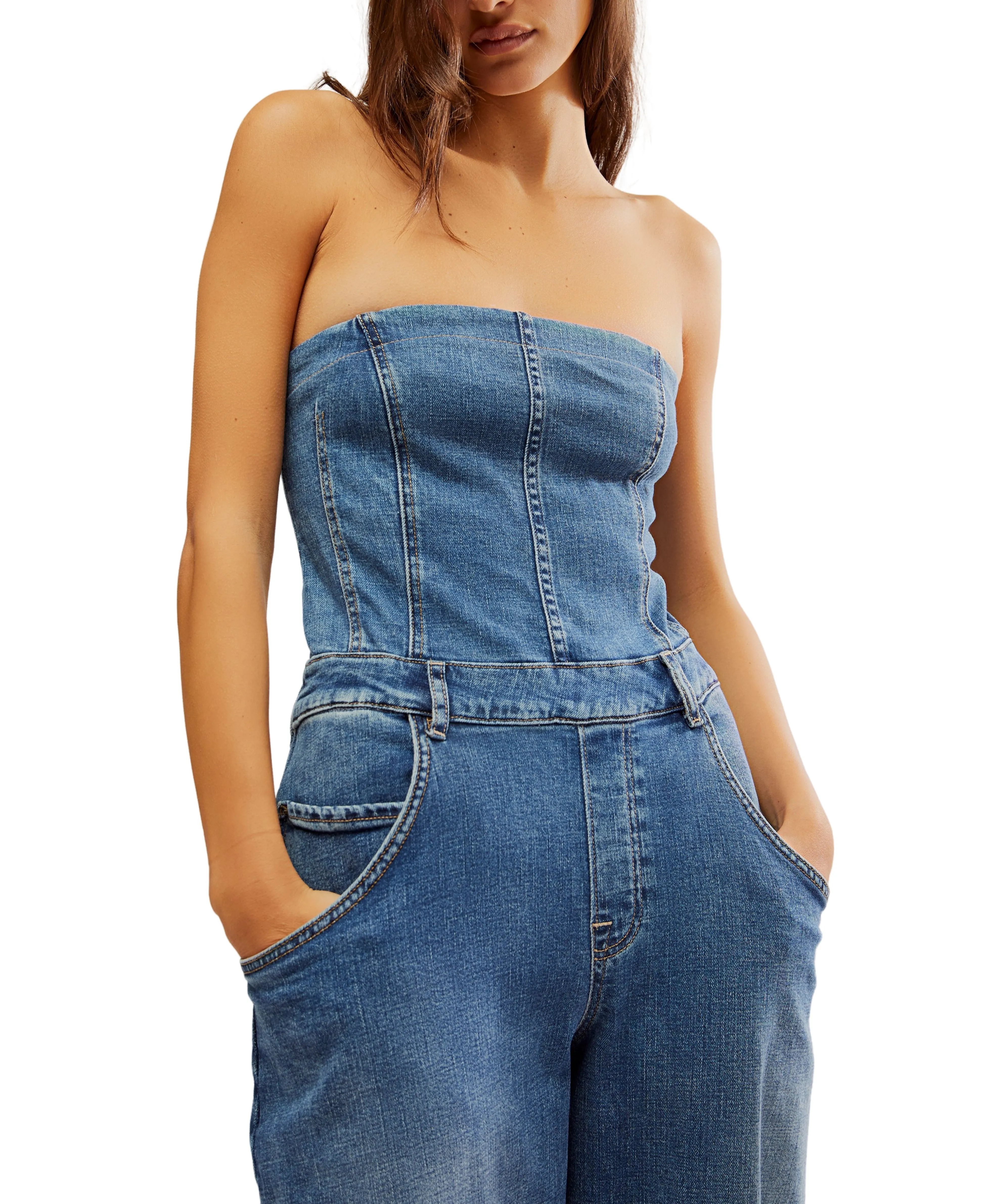 Free People Je Suis Pret Barrel Jumpsuit